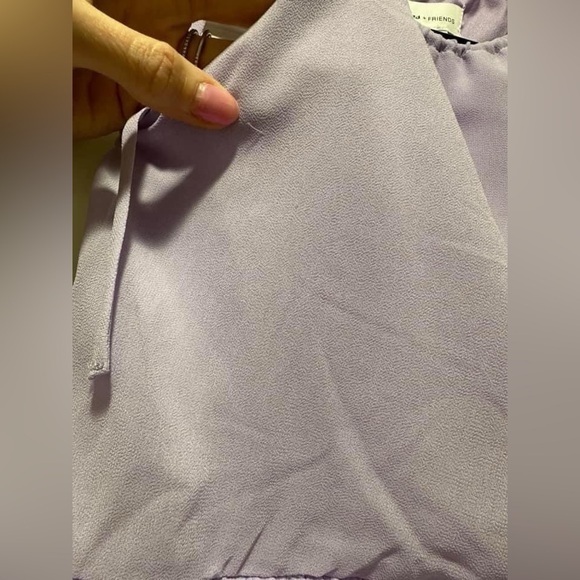 Lovers + Friends Revolve Banks Sleeveless Tie Neck Ruffle Lilac Mini Dress xs - Picture 4 of 4